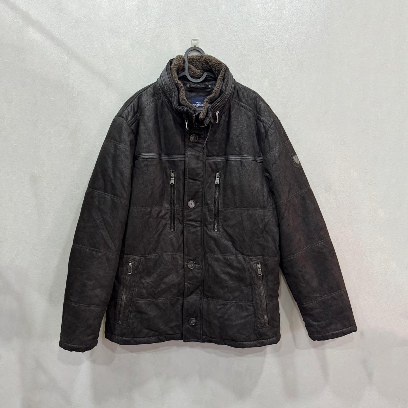 Casaco Masculino Forrado com Gola de Pelo – Tamanho XXL