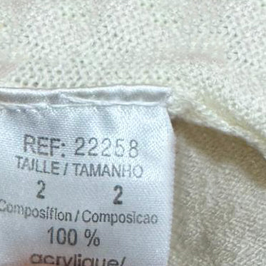 Cardigan Creme Basic One — Grade A (Tamanho Único)