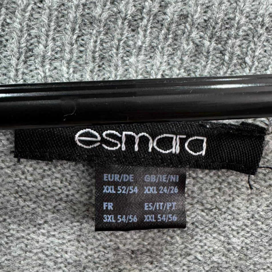 Suéter Cinzento Oversized Em Malha Suave – Tamanho XXL (Grade A)