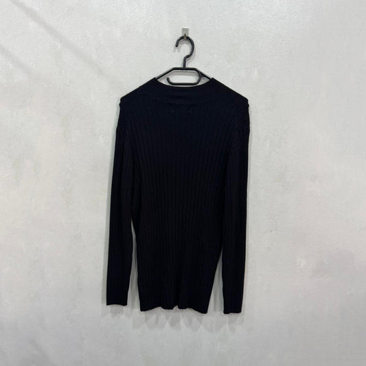 Camisola canelada preta THE BASICS (C&A) – Tamanho L