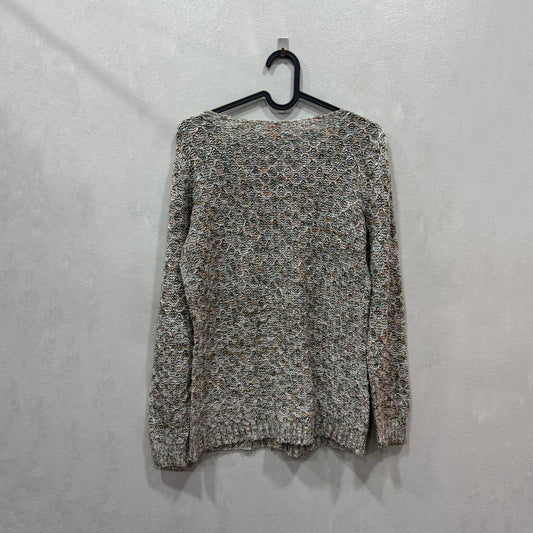 Camisola multicolor em malha aberta – Tamanho 38