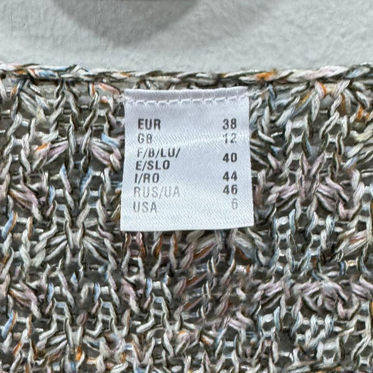 Camisola multicolor em malha aberta – Tamanho 38