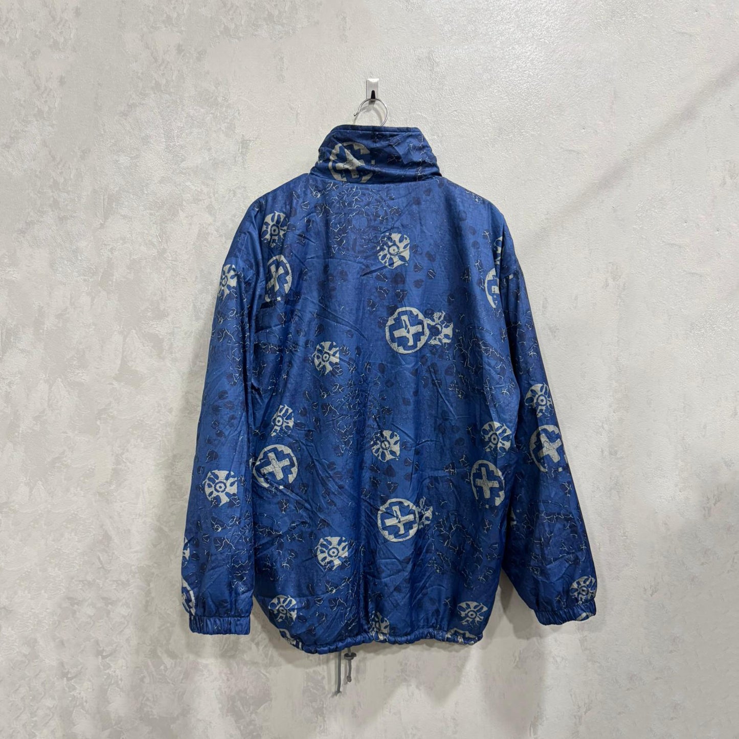 Casaco Ski Vintage Azul Estampado — Tamanho Único