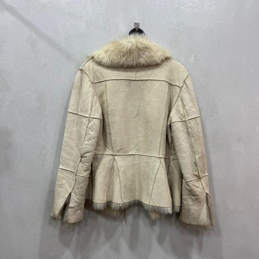 Casaco Bege com Gola e Interior em Pelo – Tamanho Único