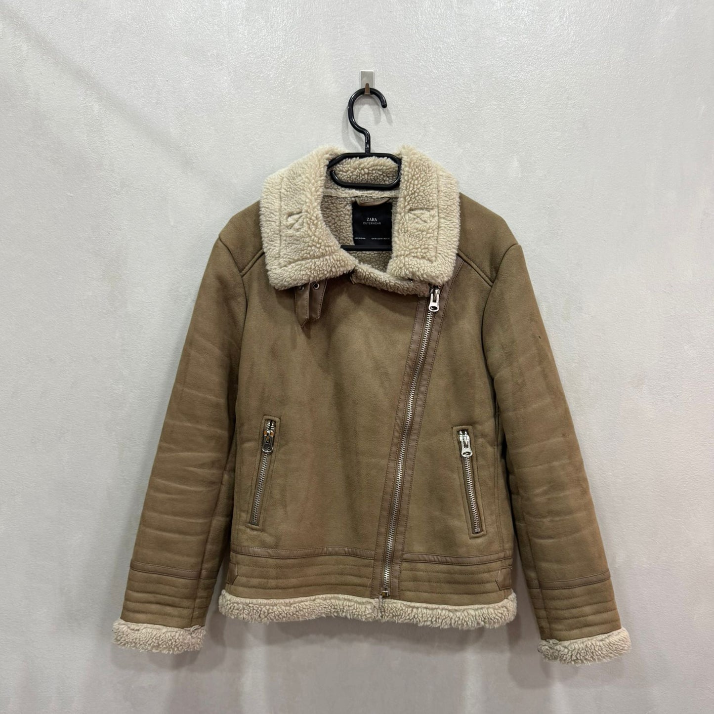 Casaco Shearling Zara Feminino – Tamanho M