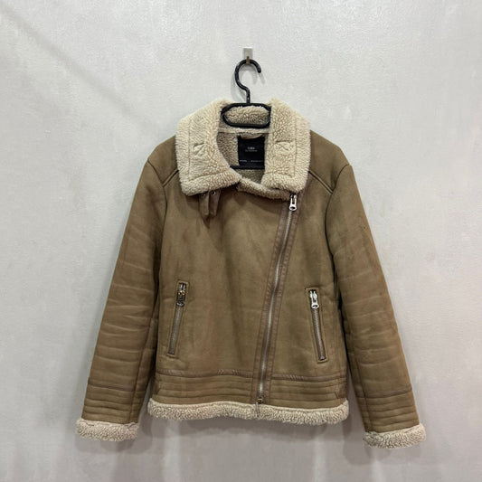 Casaco Shearling Zara Feminino – Tamanho M