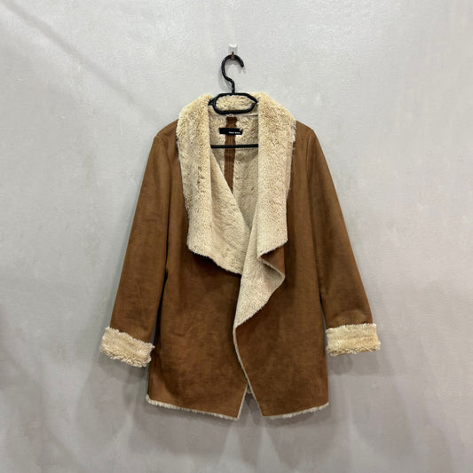 Casaco Aberto Shearling Feminino – Tamanho Único