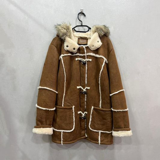 Casaco Shearling Feminino com Capuz – Tamanho M