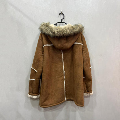 Casaco Shearling Feminino com Capuz – Tamanho M