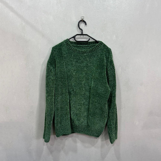 Camisola verde em malha macia – Tamanho único