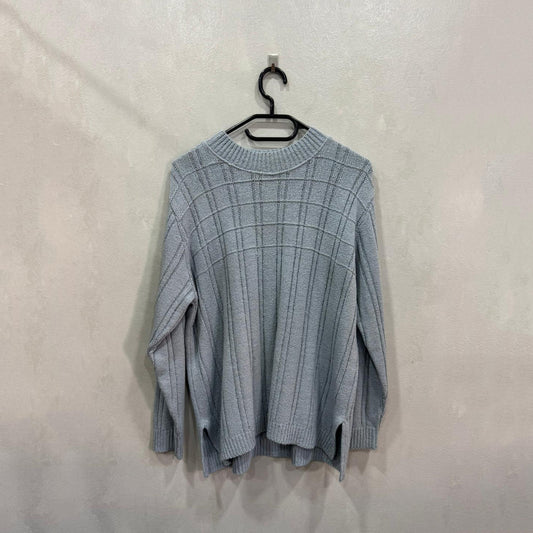 Camisola cinzenta em malha texturizada – Tamanho único