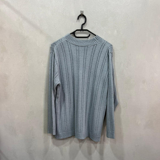 Camisola cinzenta em malha texturizada – Tamanho único