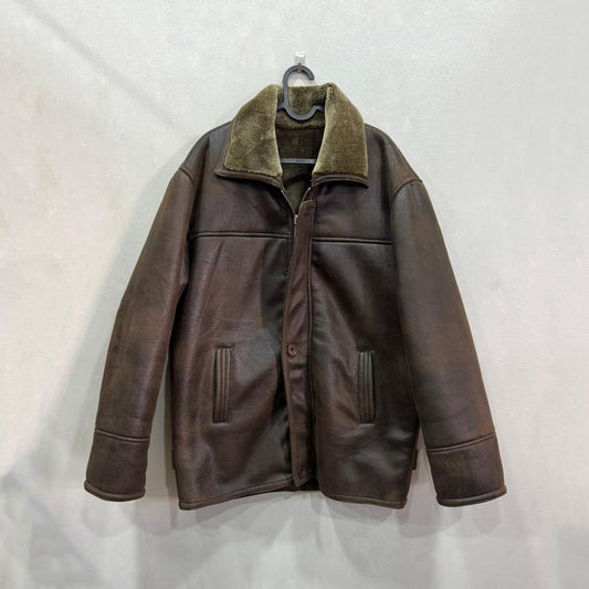 Casaco Castanho com Gola em Pelo – Tamanho XL