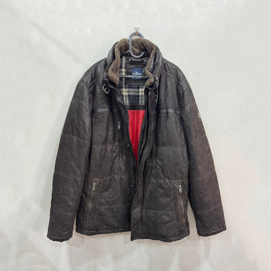 Casaco Masculino Forrado com Gola de Pelo – Tamanho XXL