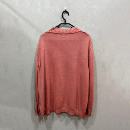 Malha tricot rosa com tranças — Grade A (Tamanho Único)