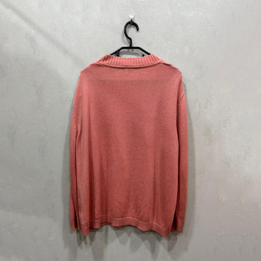 Malha tricot rosa com tranças — Grade A (Tamanho Único)