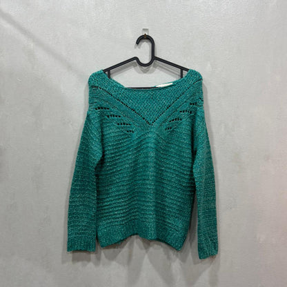 Malha tricot verde petróleo BSK Knitwear – XS/S – Grade A