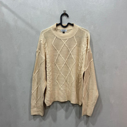 Camisola tricot TRUE SPIRIT bege — Tamanho XL — Grade A