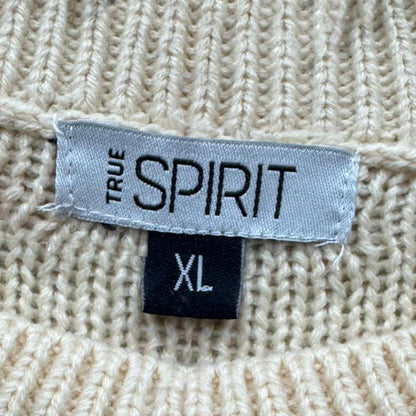 Camisola tricot TRUE SPIRIT bege — Tamanho XL — Grade A