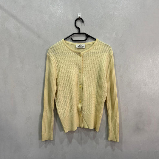 Cardigan Bege Texturizado Cortefiel – Tamanho Único – Grade A (Marca: Cortefiel)