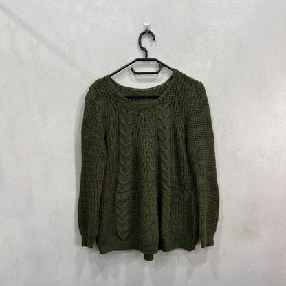 Malha Verde Militar com Tranças – Tamanho M – Grade A