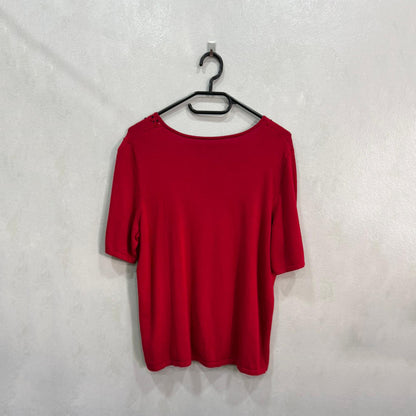 Blusa Vermelha com Aplicações de Brilho – Tam. 42 – Grade A