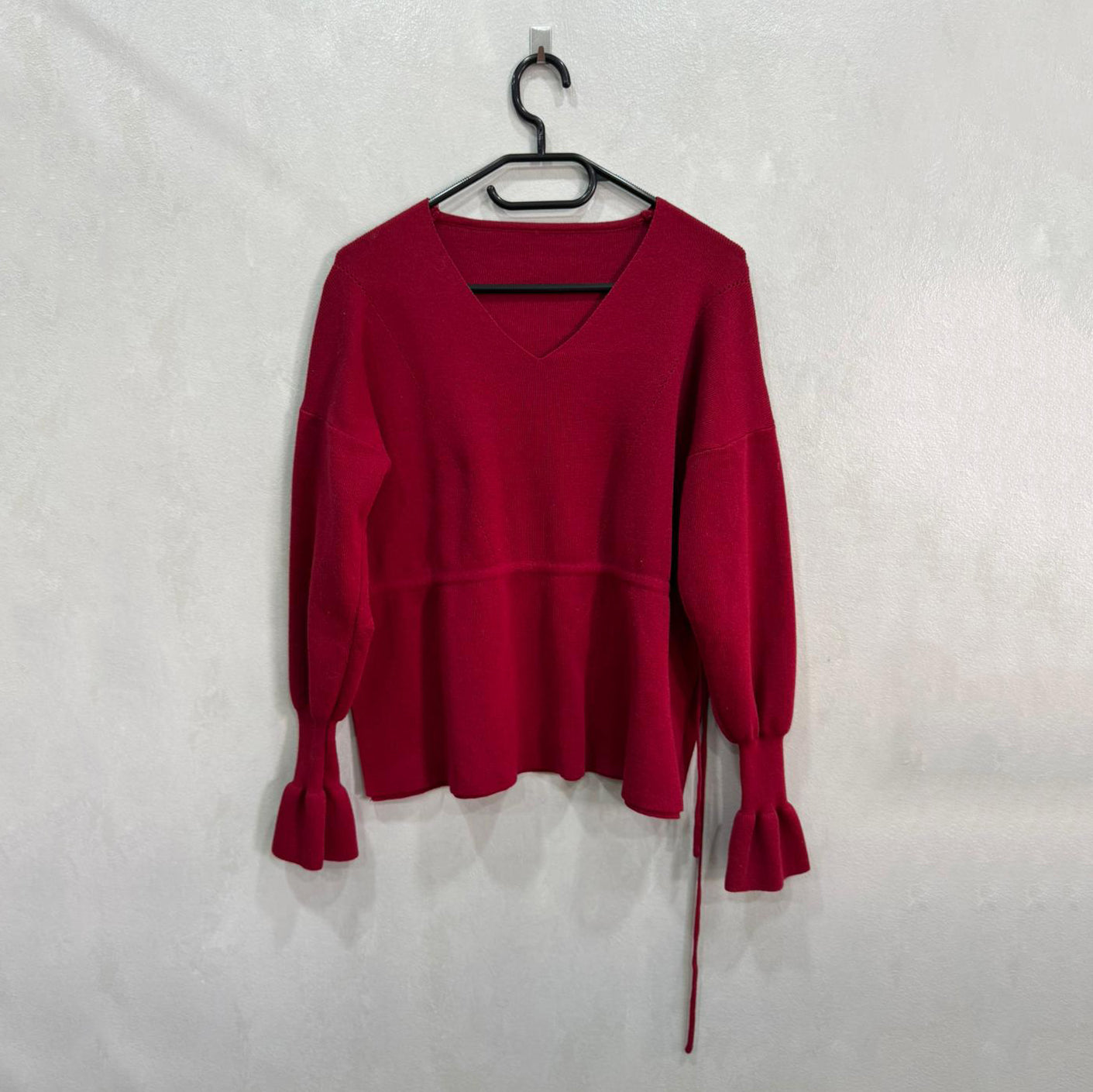 Blusa Vermelha Shein Com Manga Bufante E Detalhe De Laço – Tam. S – Grade A