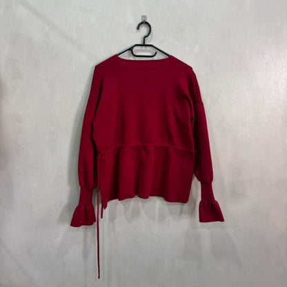 Blusa Vermelha Shein Com Manga Bufante E Detalhe De Laço – Tam. S – Grade A