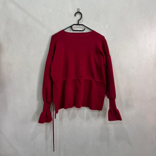 Blusa Vermelha Shein Com Manga Bufante E Detalhe De Laço – Tam. S – Grade A