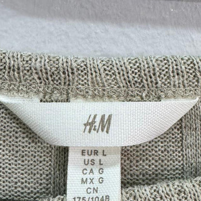 Malha Canelada H&M Em Cinza – Tamanho L – Grade A