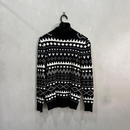 Camisola Tricot Gola Alta Preto & Branco Blue Motion – M (40/42) – Grade A