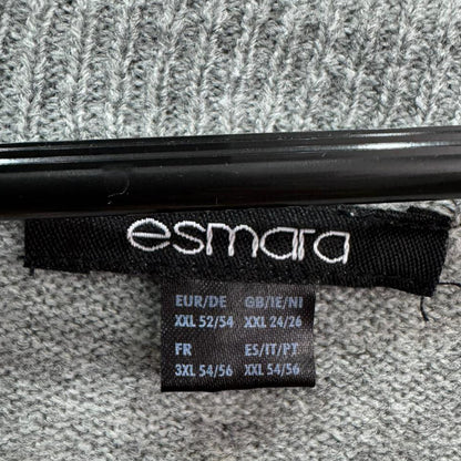 Suéter Cinzento Oversized Em Malha Suave – Tamanho XXL (Grade A)