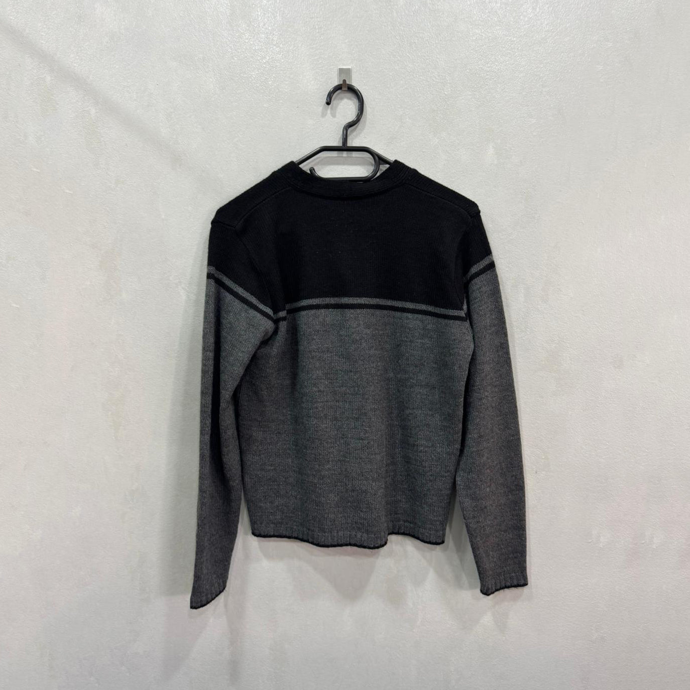 CAMISOLA CARDIGAN PRETA & CINZA — TAMANHO ÚNICO