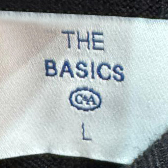 Camisola canelada preta THE BASICS (C&A) – Tamanho L