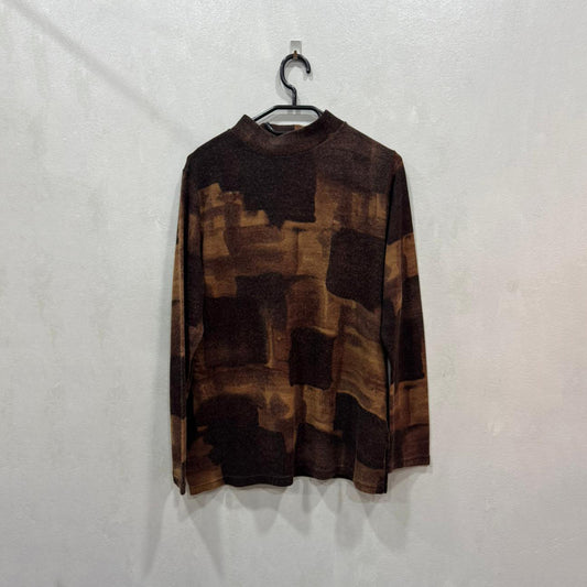 Camisola estampada em tons terra – Tamanho Único