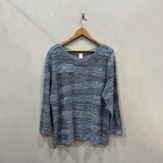 Camisola azul mesclada – Tamanho 54 (equiv. XXL)