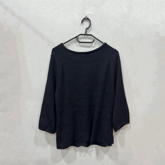 Casaco estruturado preto com botões frontais – Tamanho único