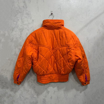 Sky Jacket Unissex FX Skiwear – Laranja com Forro Roxo – Tamanho 10
