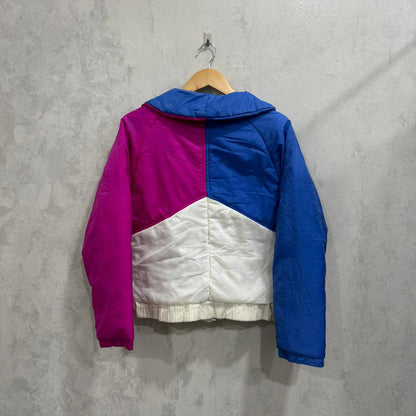 Casaco de Ski Vintage SOOOP – Multicolor (Azul, Rosa e Branco) – Tamanho M