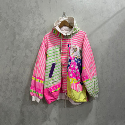 Casaco Ski Vintage Colorido — Tamanho Único