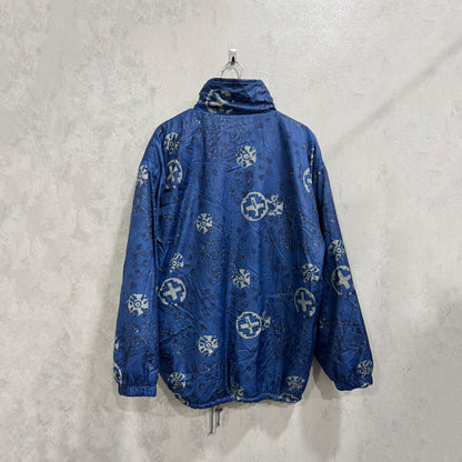 Casaco Ski Vintage Azul Estampado — Tamanho Único