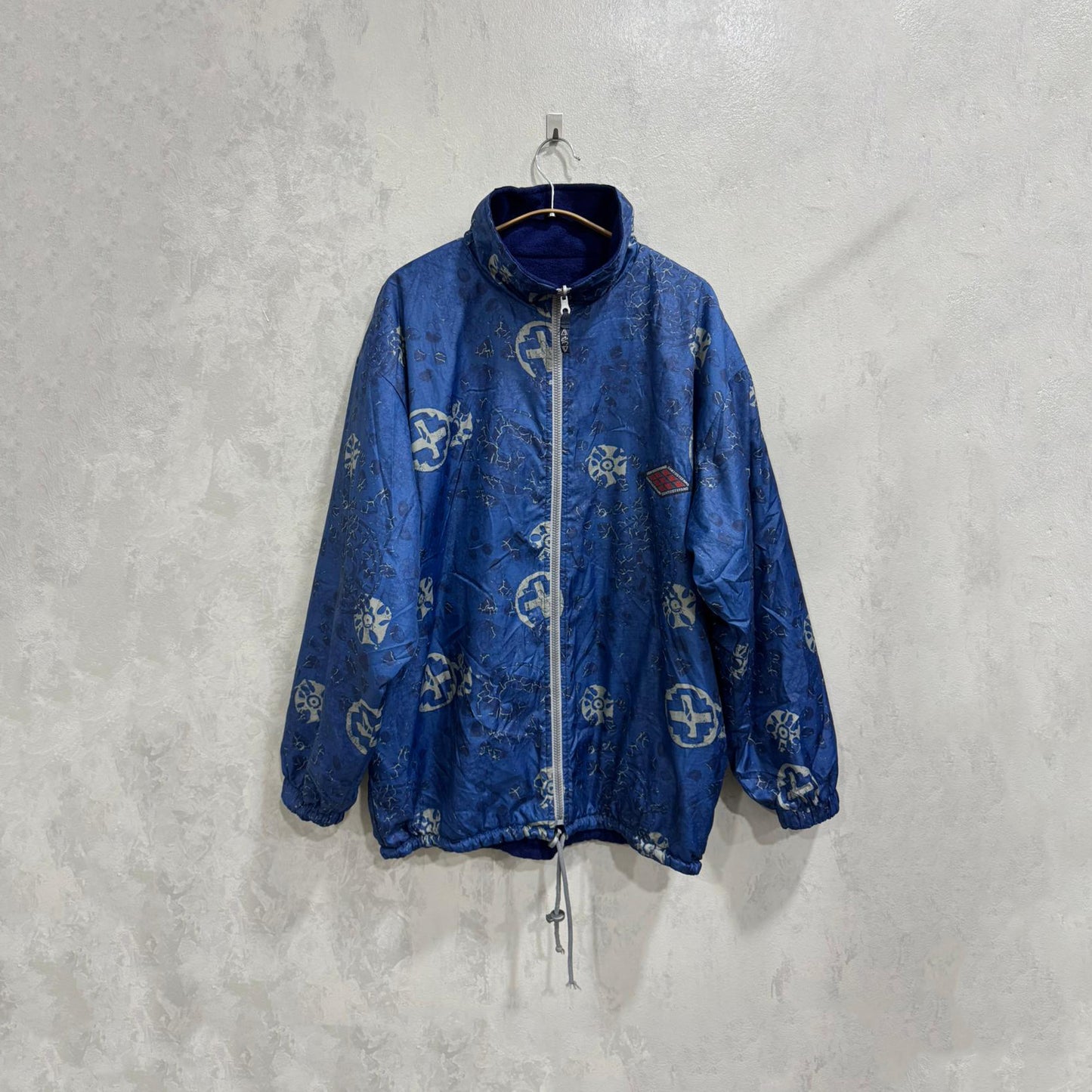 Casaco Ski Vintage Azul Estampado — Tamanho Único