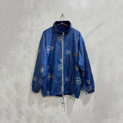 Casaco Ski Vintage Azul Estampado — Tamanho Único