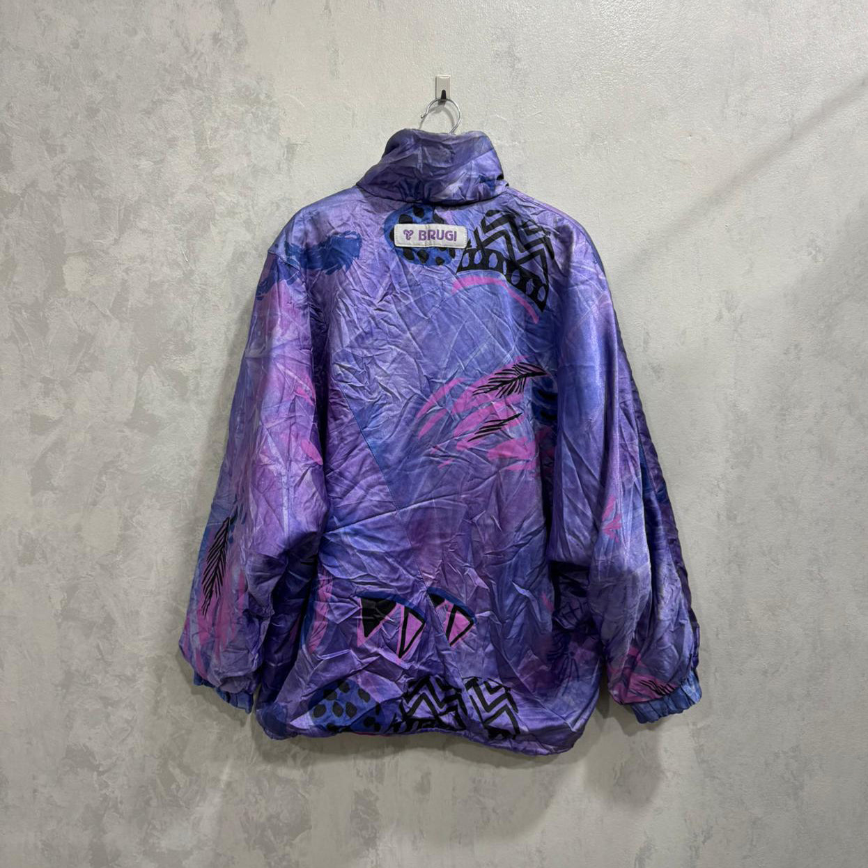 Casaco Ski Vintage Roxo Estampado — Tamanho Único