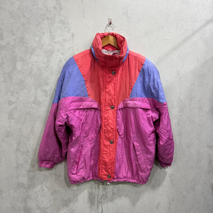 Casaco Ski Vintage Color Block — Tamanho Único (Unissex)